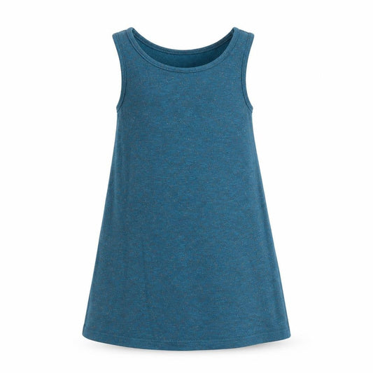 George Girls Blue Viscose Tank Dress Size 5-6 Years Boat Neck Pullover
