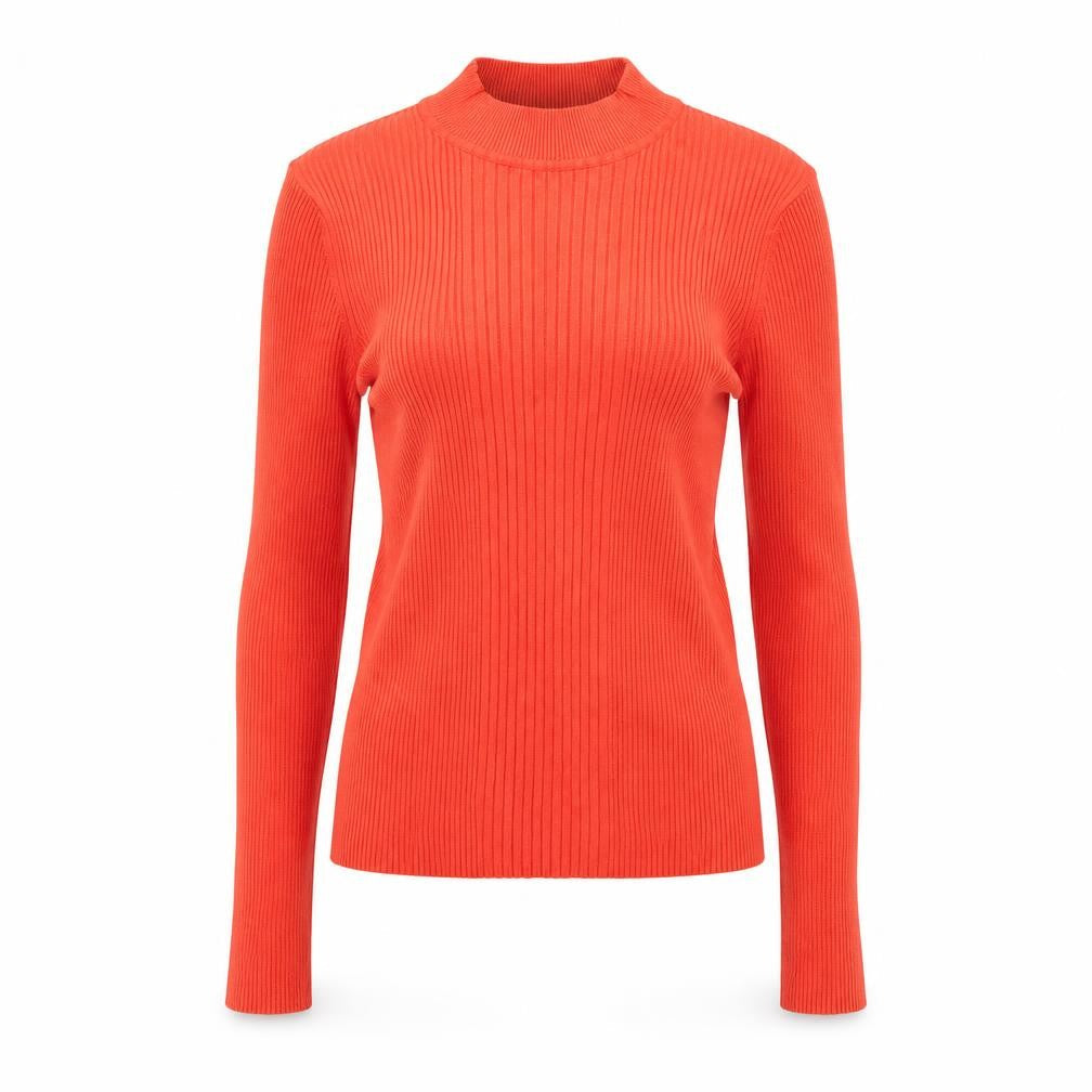 Marks & Spencer Womens Red Mock Neck Polyester Pullover Jumper Size S