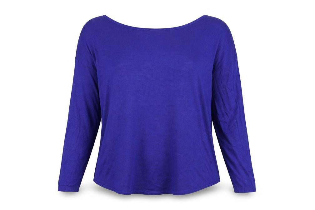 H&M Womens Blue Round Neck Acrylic Pullover Jumper Size S
