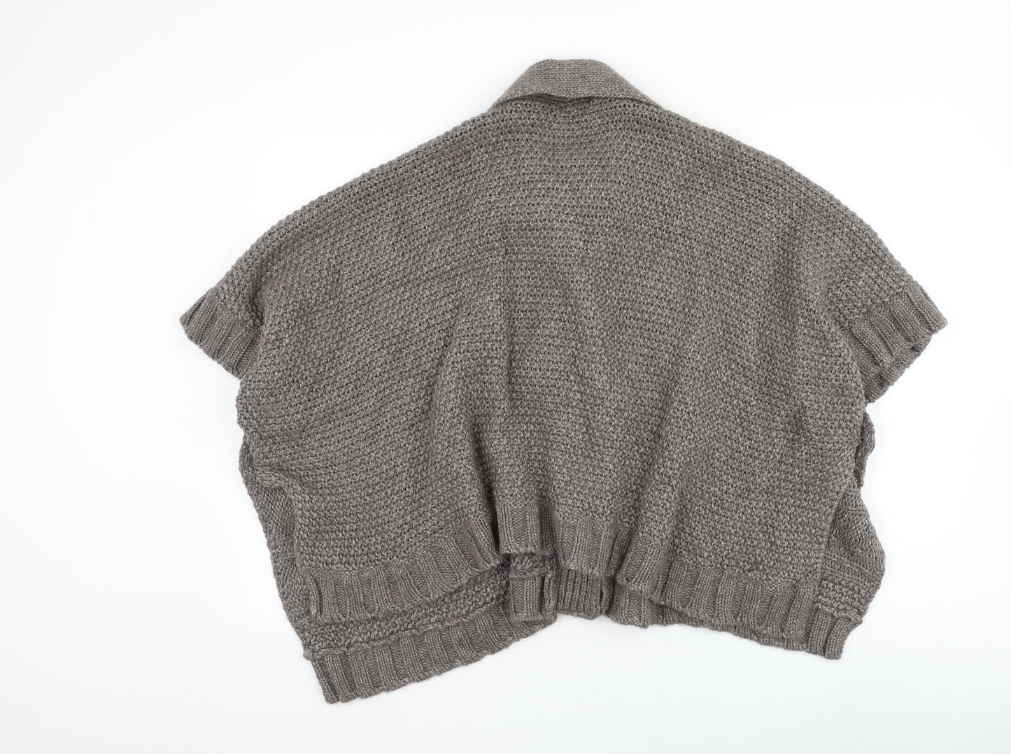 NEXT Womens Brown Collared Acrylic Cardigan Jumper Size M