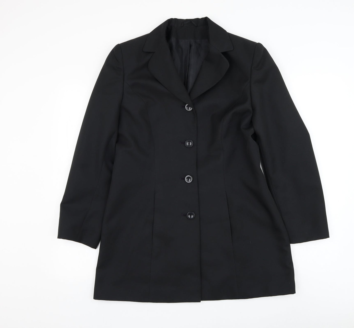 Essentials Womens Black Jacket Blazer Size 12 Button