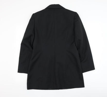 Essentials Womens Black Jacket Blazer Size 12 Button