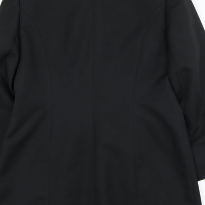 Essentials Womens Black Jacket Blazer Size 12 Button