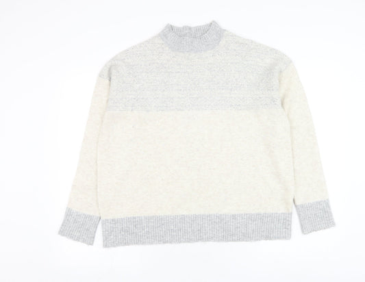 Atmosphere Womens Ivory Round Neck Acrylic Pullover Jumper Size 14