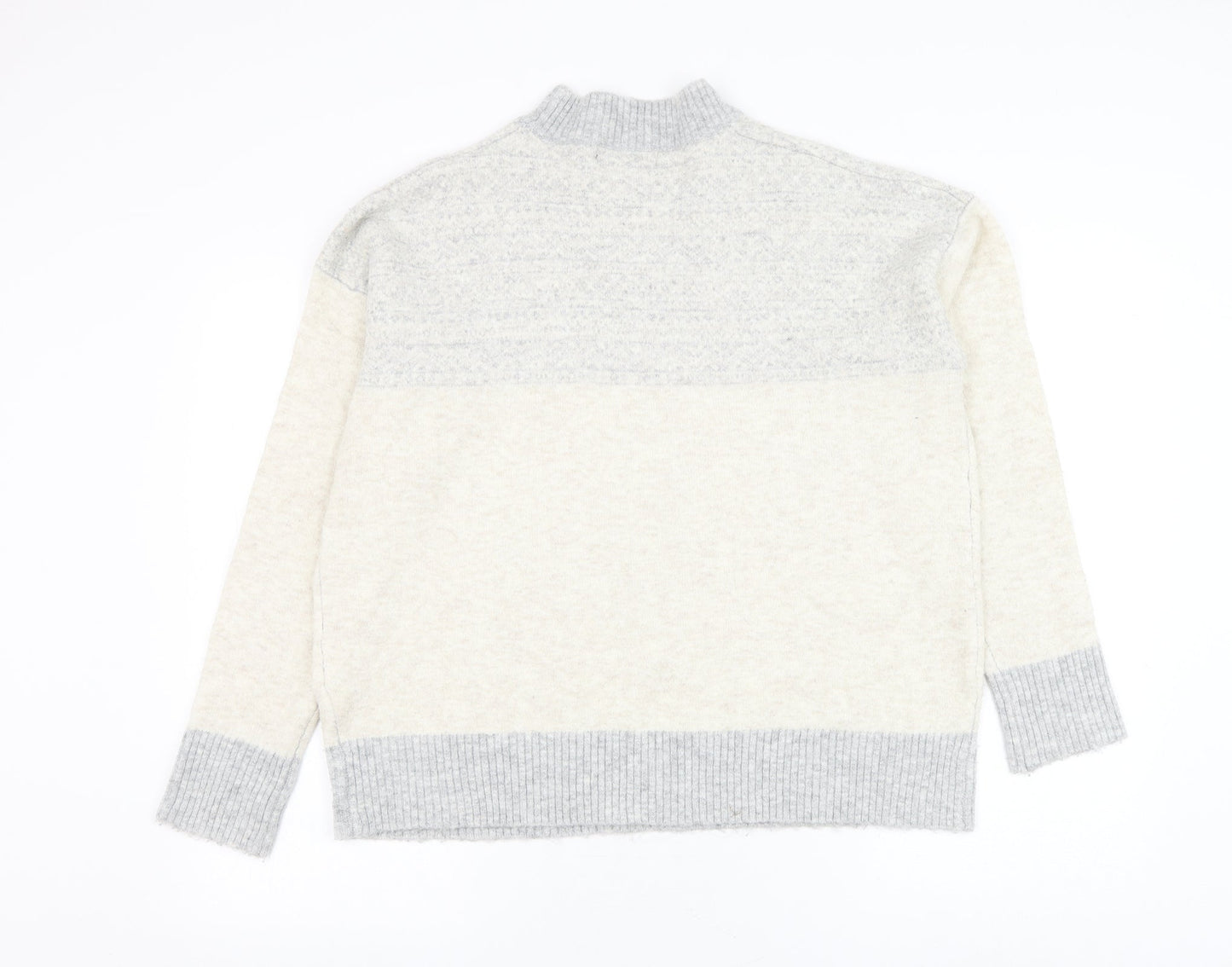 Atmosphere Womens Ivory Round Neck Acrylic Pullover Jumper Size 14