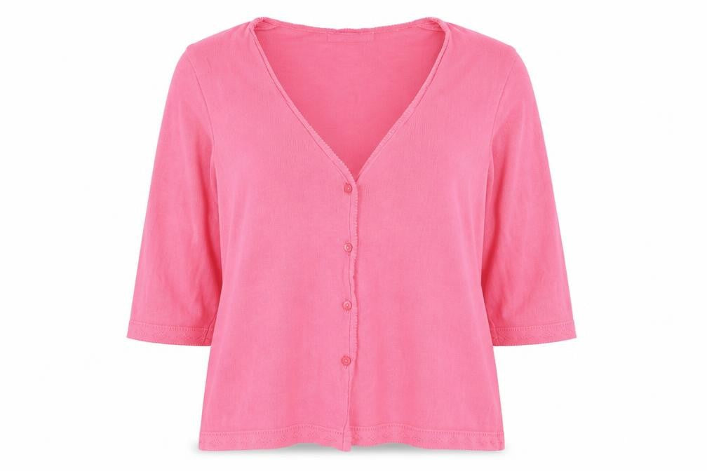 Marks & Spencer Womens Pink Round Neck Cotton Cape Jumper Size 14