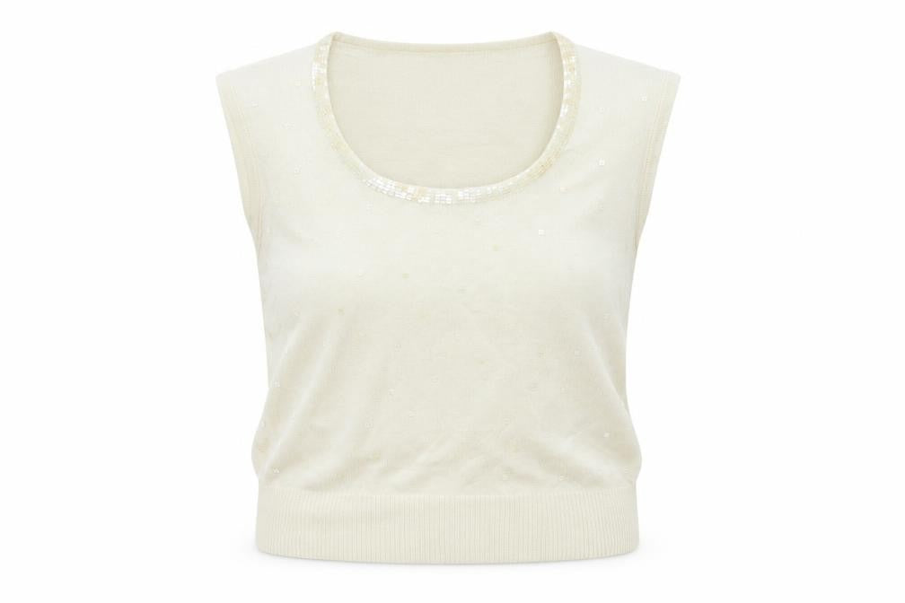 Precis Womens Ivory Scoop Neck Viscose Pullover Jumper Size L
