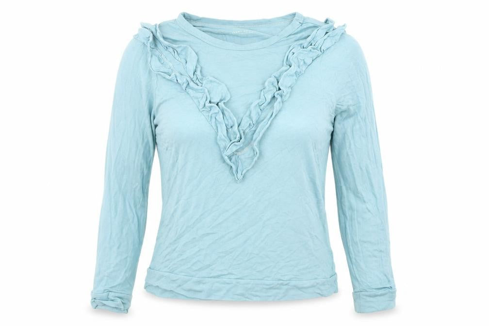 Marc New York Womens Blue Viscose Basic T-Shirt Size M Scoop Neck