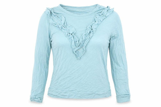 Marc New York Womens Blue Viscose Basic T-Shirt Size M Scoop Neck
