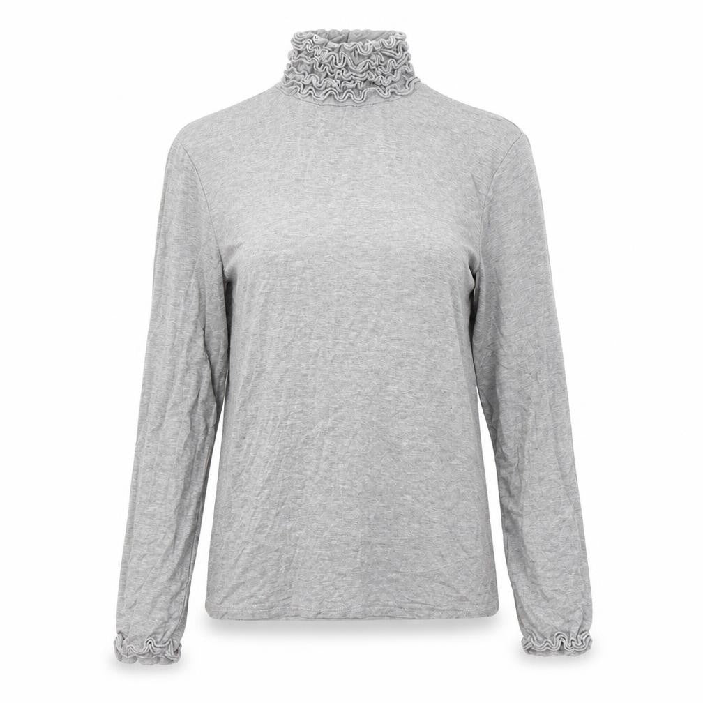 Preworn Womens Grey Mock Neck Viscose Pullover Jumper Size 8