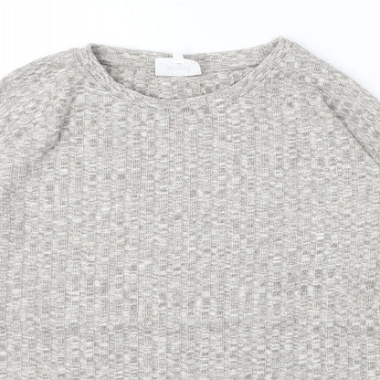 Seed Womens Beige Round Neck Cotton Pullover Jumper Size XS