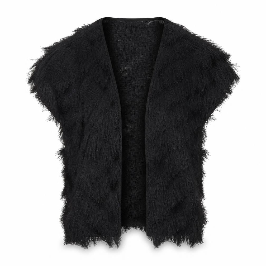 Topshop Womens Black V-Neck Polyester Cardigan Jumper Size 8