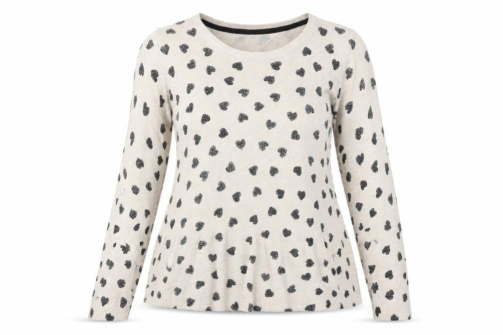 Marks & Spencer Womens Beige Round Neck Geometric Polyester Pullover Jumper Size M