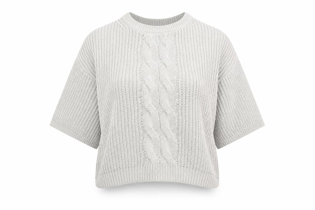 H&M Womens Grey Round Neck Cotton Pullover Jumper Size L