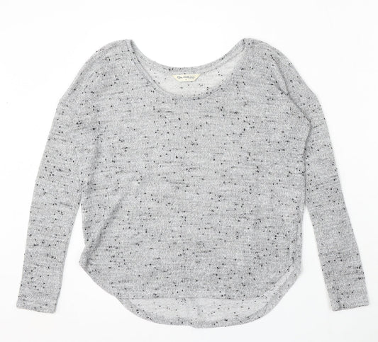 Miss Selfridge Womens Grey Round Neck Polyester Pullover Jumper Size 8