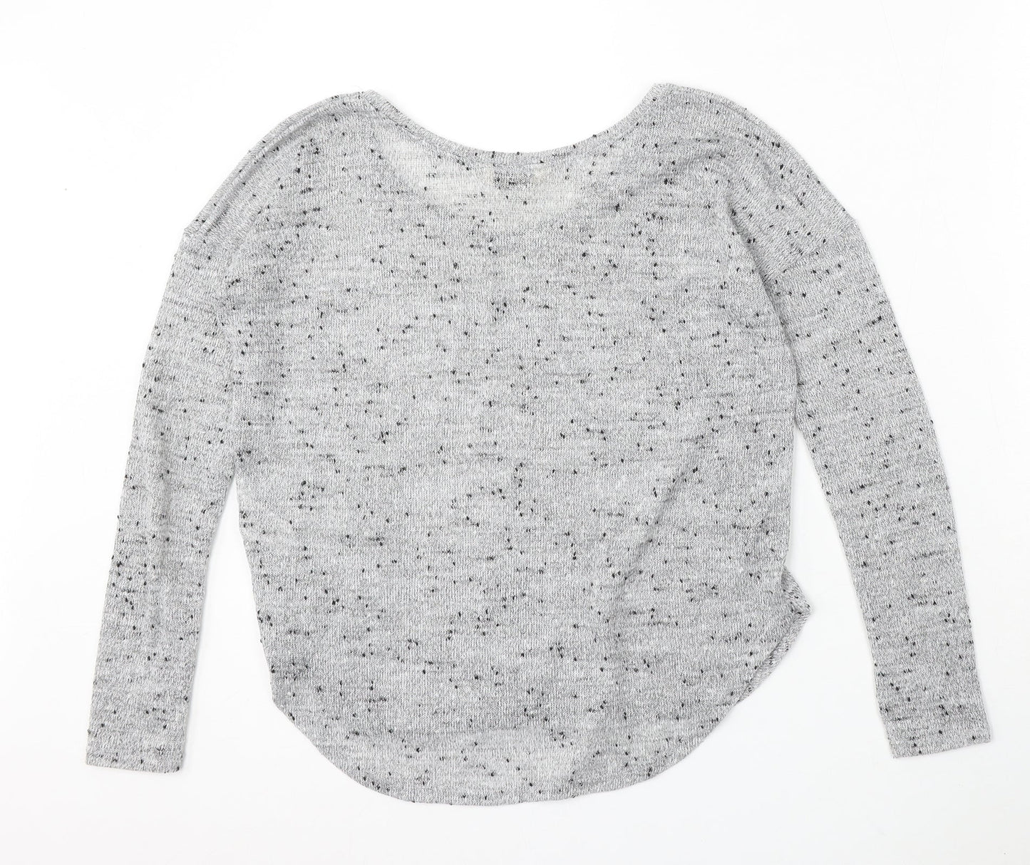 Miss Selfridge Womens Grey Round Neck Polyester Pullover Jumper Size 8