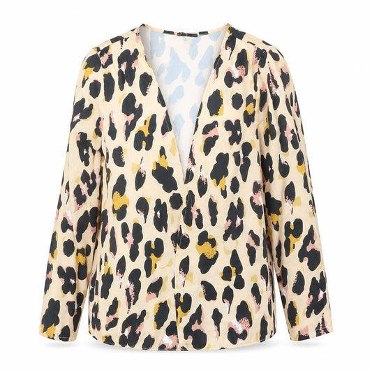 Boohoo Womens Multicoloured V-Neck Animal Print Polyester Cardigan Jumper Size S