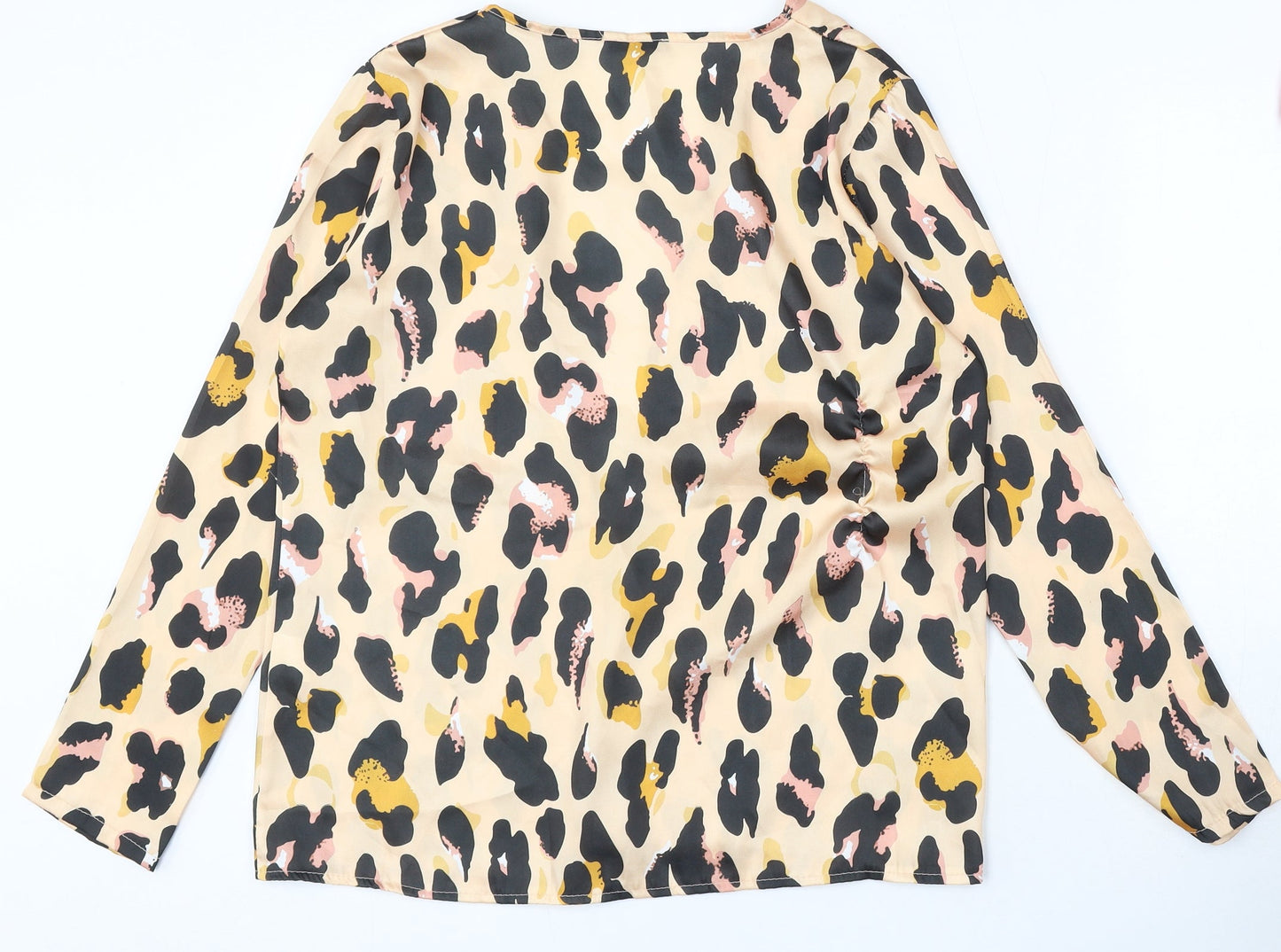 Boohoo Womens Multicoloured V-Neck Animal Print Polyester Cardigan Jumper Size S