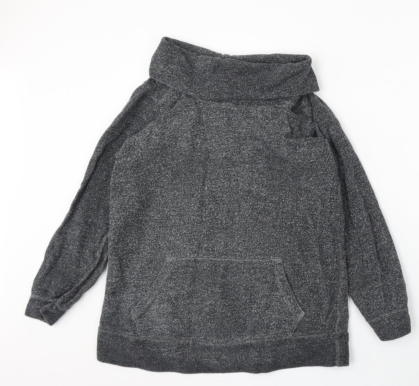 NEXT Womens Grey Roll Neck Cotton Pullover Jumper Size 12