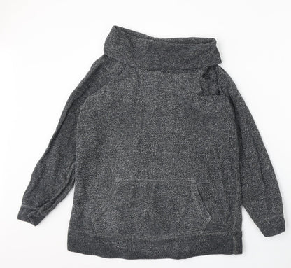 Next Womens Grey Roll Neck Cotton Pullover Jumper Size 12