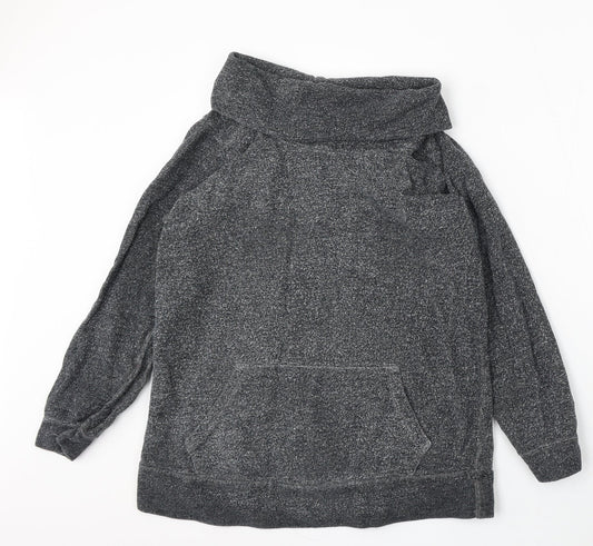NEXT Womens Grey Roll Neck Cotton Pullover Jumper Size 12