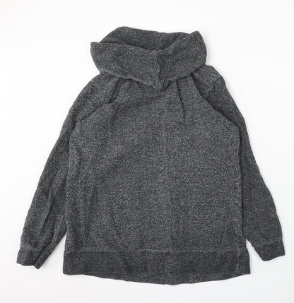 Next Womens Grey Roll Neck Cotton Pullover Jumper Size 12