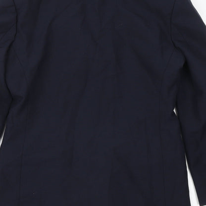 Modern Classics Womens Blue Jacket Blazer Size 10 Button