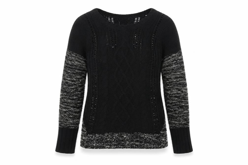 Peacocks Womens Black Round Neck Acrylic Pullover Jumper Size M