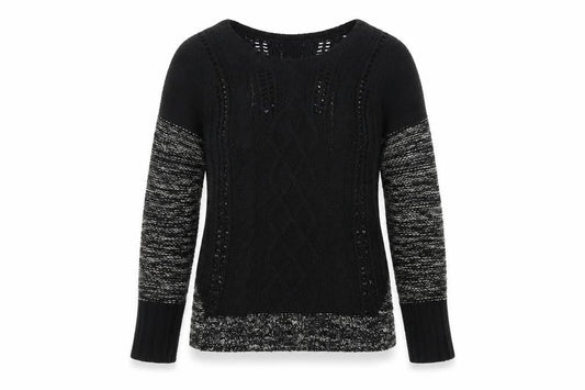 Peacocks Womens Black Round Neck Acrylic Pullover Jumper Size M