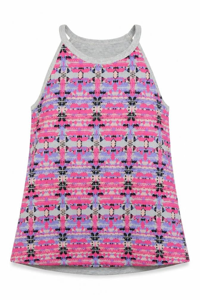 Candy Couture Girls Multicoloured Geometric Polyester Basic Casual Size 12-13 Years Round Neck Pullover
