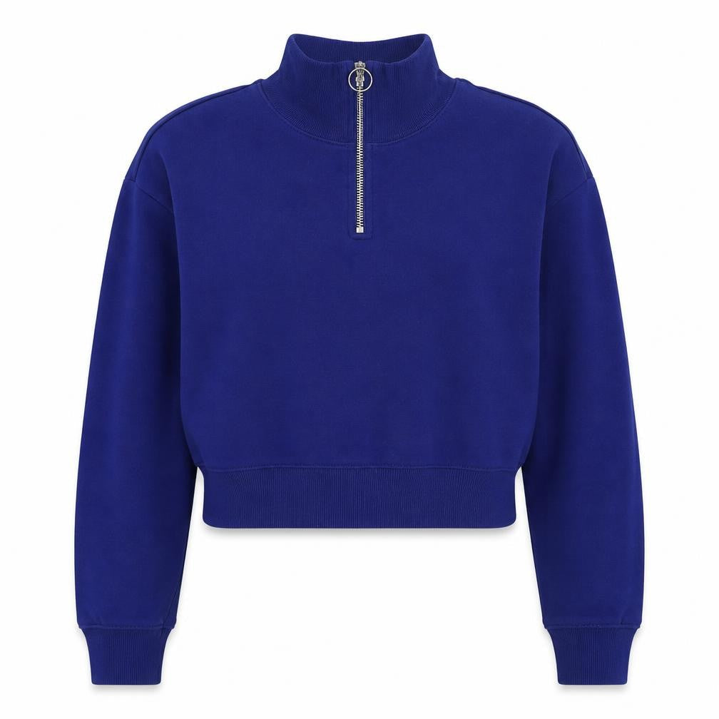 H&M Womens Blue Cotton Pullover Sweatshirt Size S Pullover - Cropped