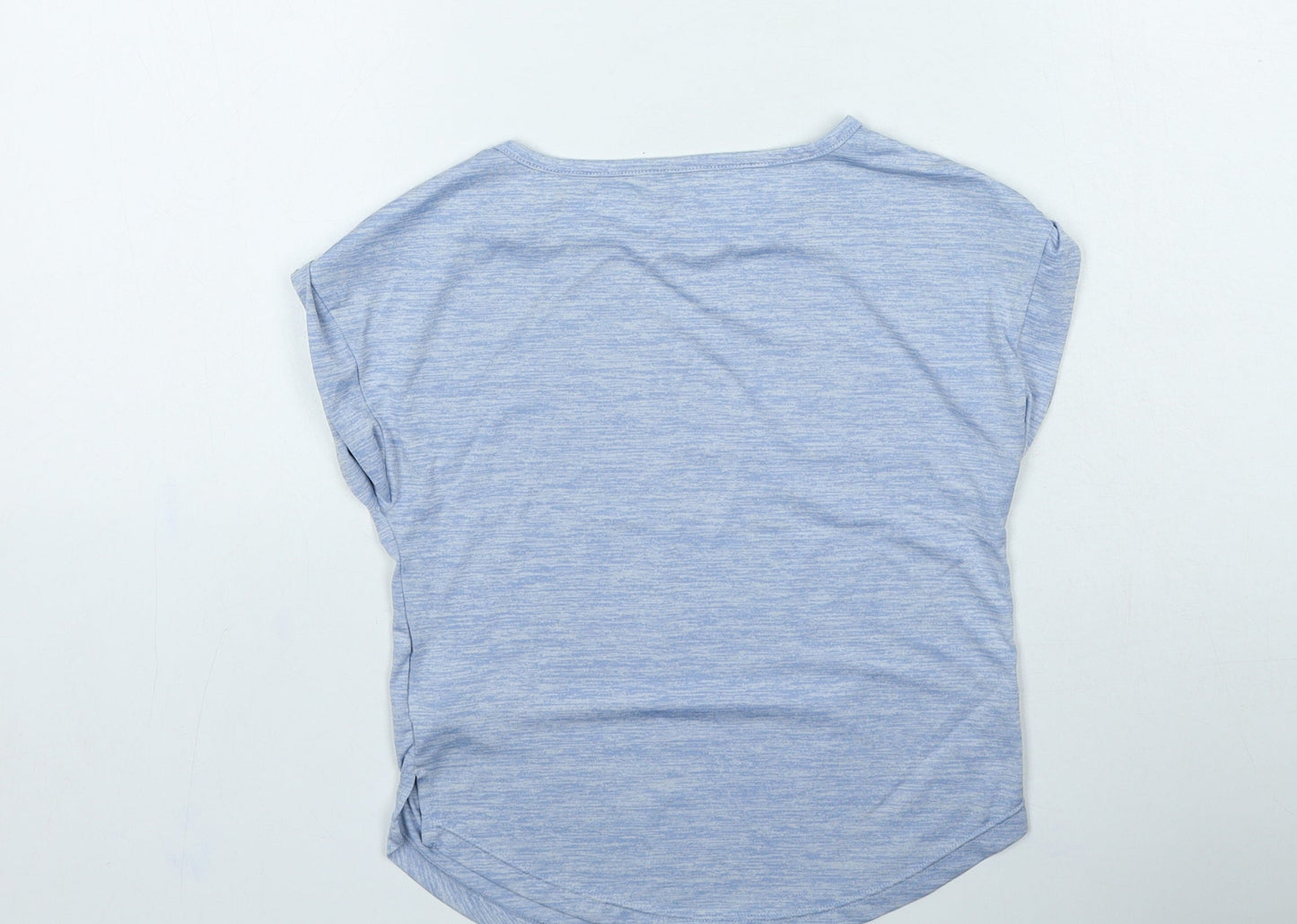 USA Pro Girls Blue Polyester Basic Casual Size 7-8 Years Round Neck Pullover