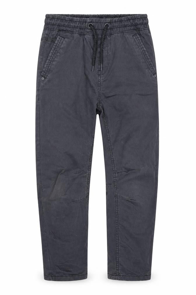 Next Boys Grey Cotton Cargo Trousers Size 9 Months Regular Tie