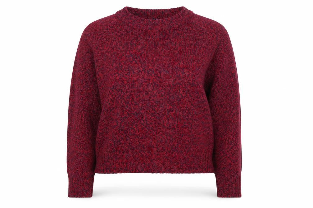 H&M Womens Red Round Neck Acrylic Pullover Jumper Size S