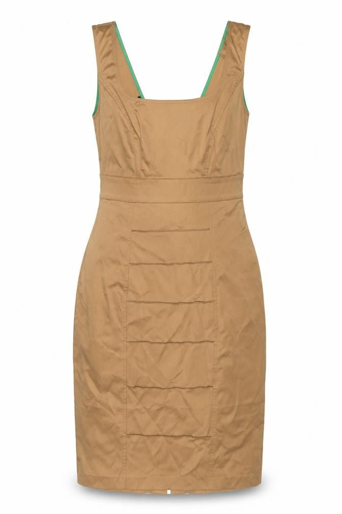 Beatrice Womens Brown Polyamide Shift Size 10 Round Neck Zip