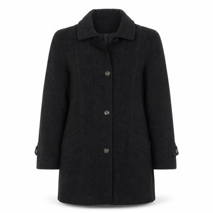 Preworn Womens Grey Pea Coat Coat Size 10 Button