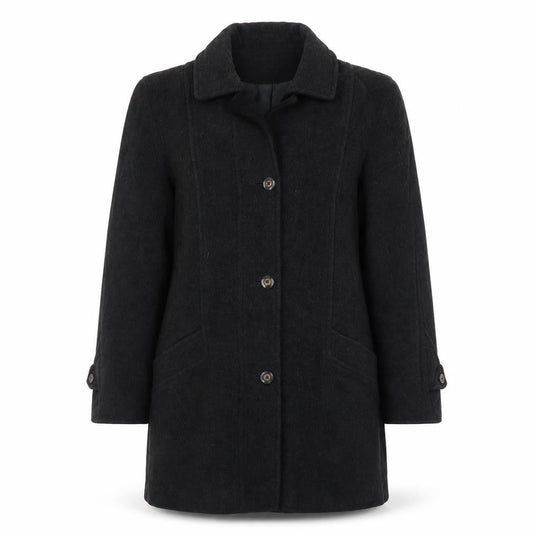 Preworn Womens Grey Pea Coat Coat Size 10 Button