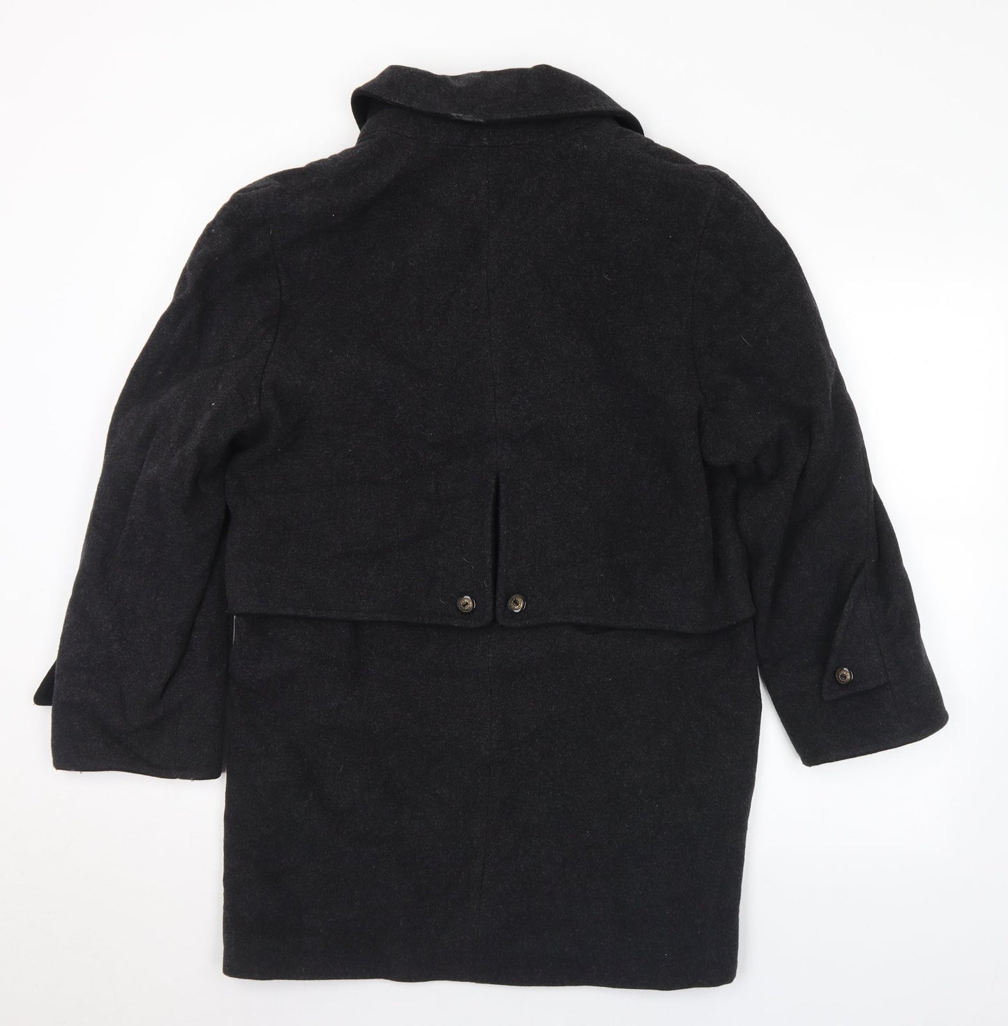 Preworn Womens Grey Pea Coat Coat Size 10 Button