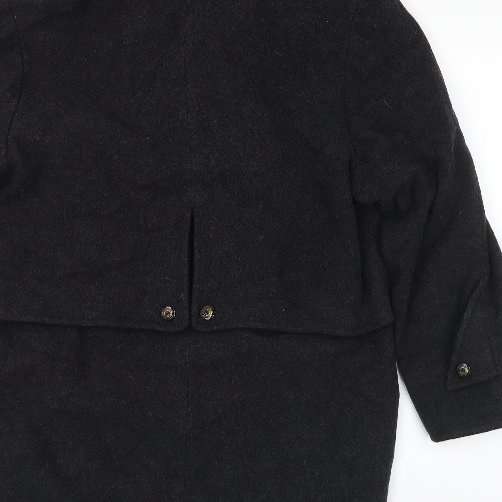 Preworn Womens Grey Pea Coat Coat Size 10 Button
