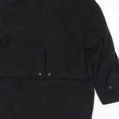 Preworn Womens Grey Pea Coat Coat Size 10 Button