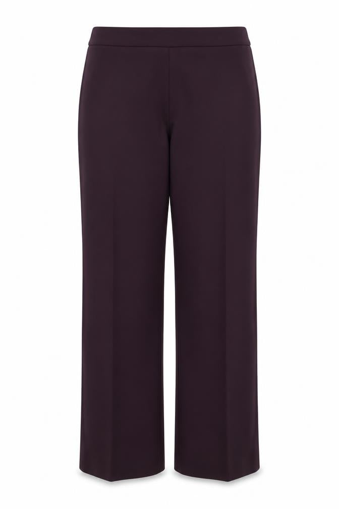 EWM Womens Purple Polyester Trousers Size 16 L29 in Regular Button