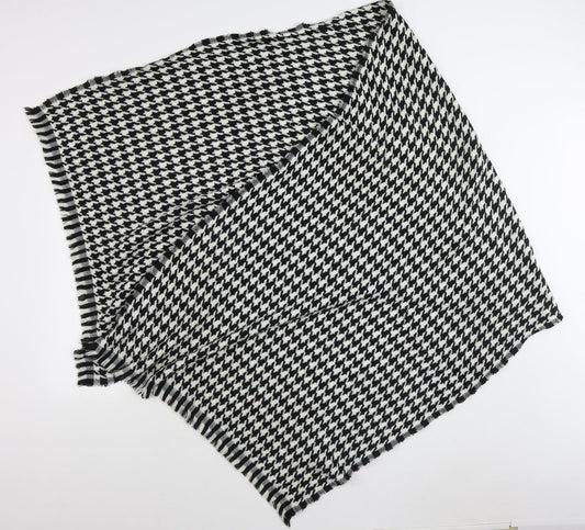 Primark Womens Beige Geometric Acrylic Scarf - Houndstooth