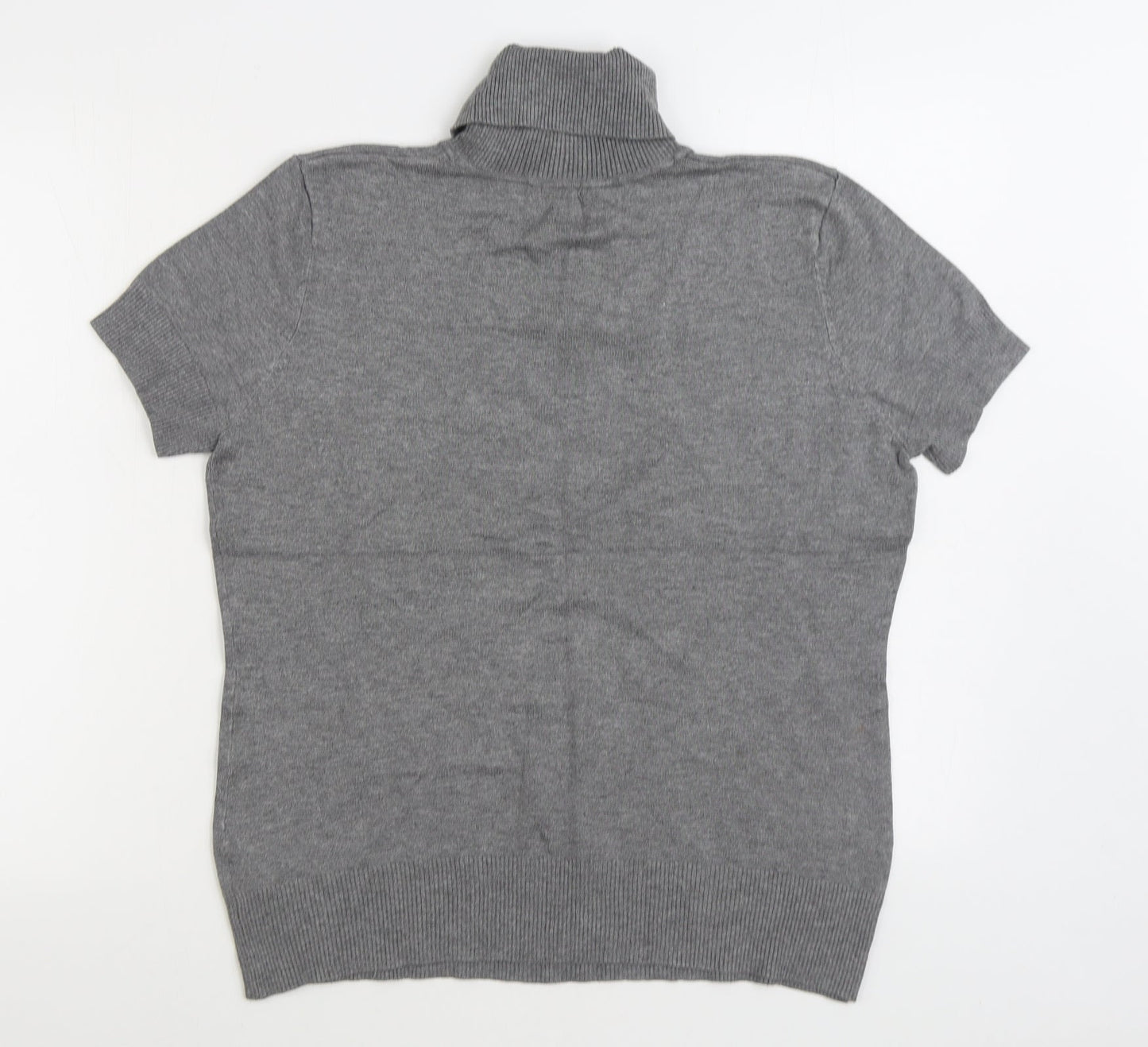 H&M Womens Grey Roll Neck Viscose Pullover Jumper Size M