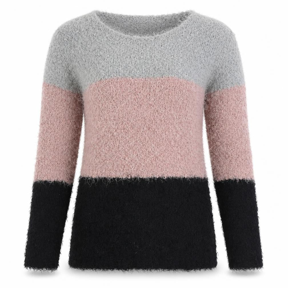 Apricot Womens Multicoloured Scoop Neck Striped Polyester Pullover Jumper Size S