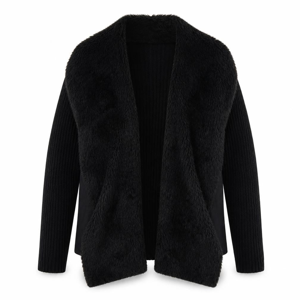 Atmosphere Womens Black V-Neck Acrylic Cardigan Jumper Size S