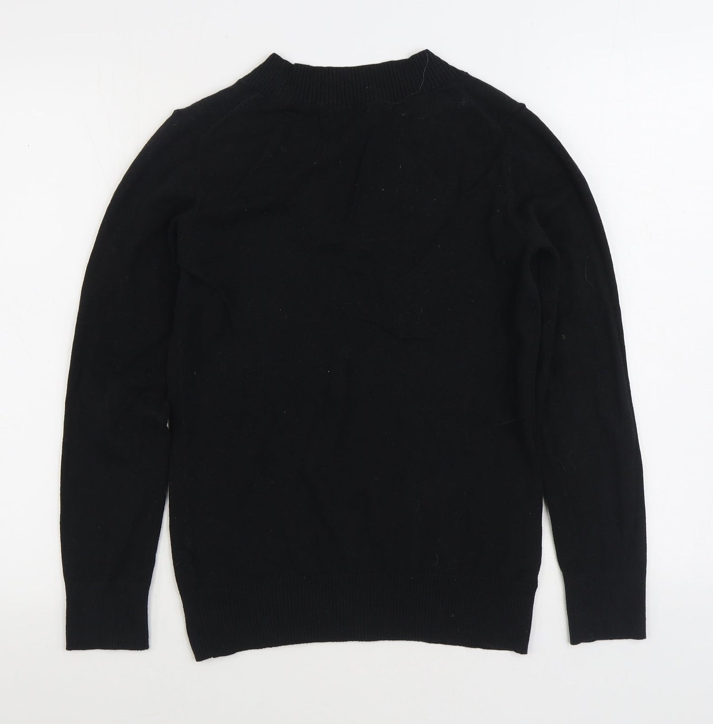 Gap Womens Black V-Neck Acrylic Pullover Jumper Size M