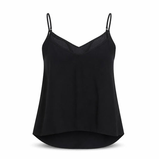 River Island Womens Black Polyester Basic Blouse Size 8 V-Neck