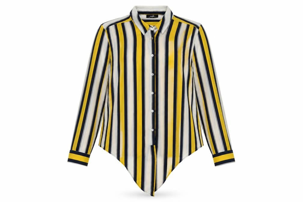 Wallis Womens Multicoloured Striped Polyester Basic Button-Up Size 12 Collared