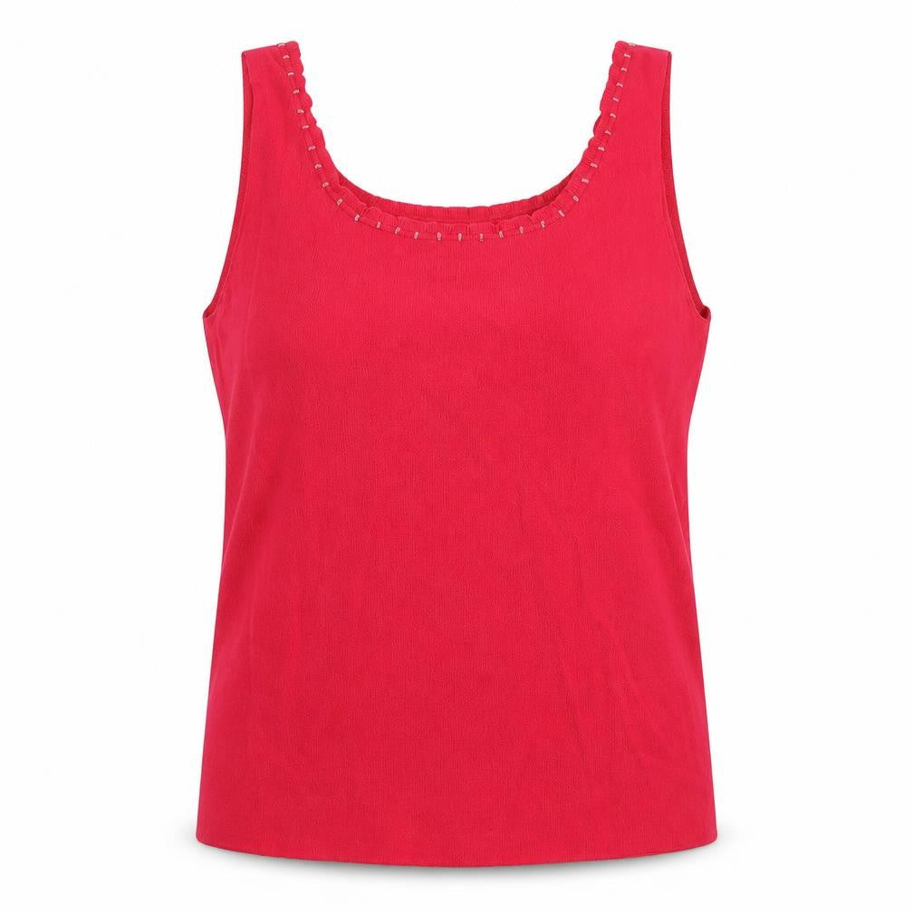 Wallis Womens Pink Viscose Basic Tank Size 16 Round Neck