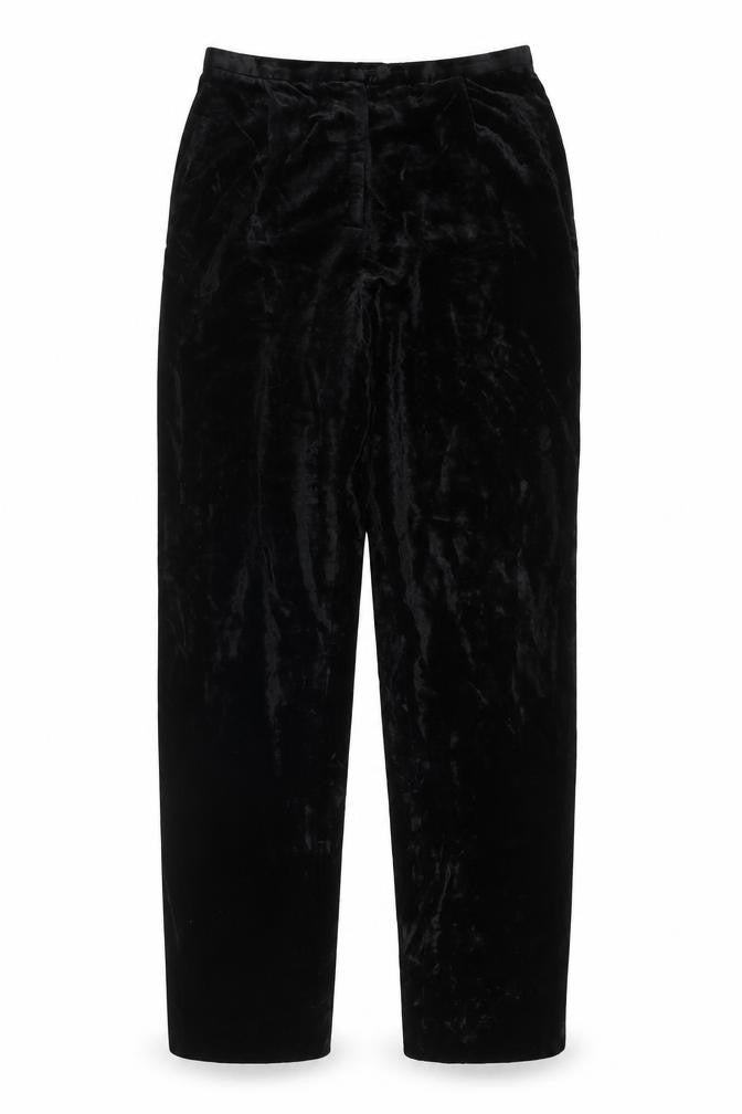 Paul Costelloe Womens Black Acetate Trousers Size 12 L32 in Regular Zip